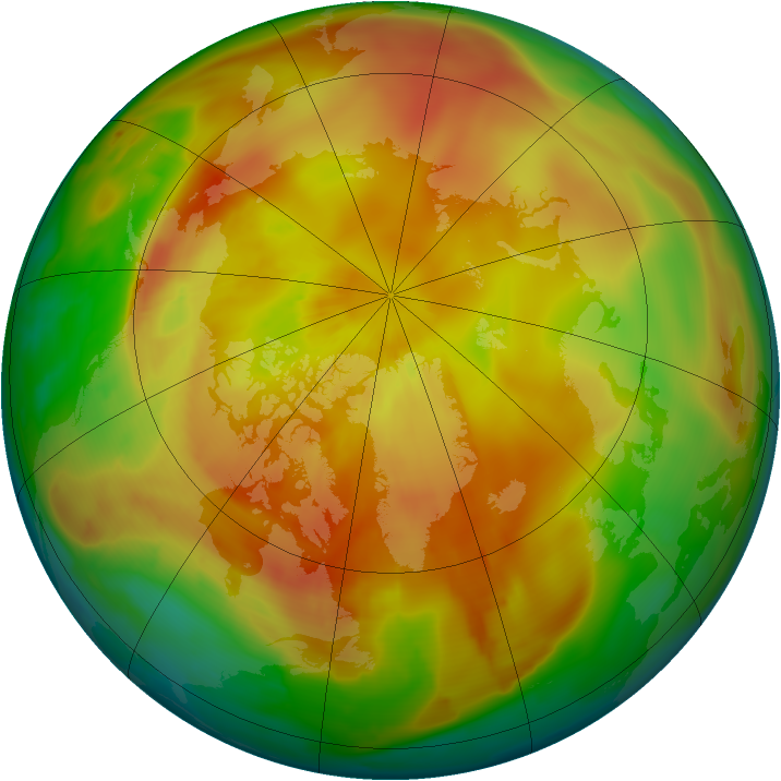 Arctic ozone map for 17 April 2013
